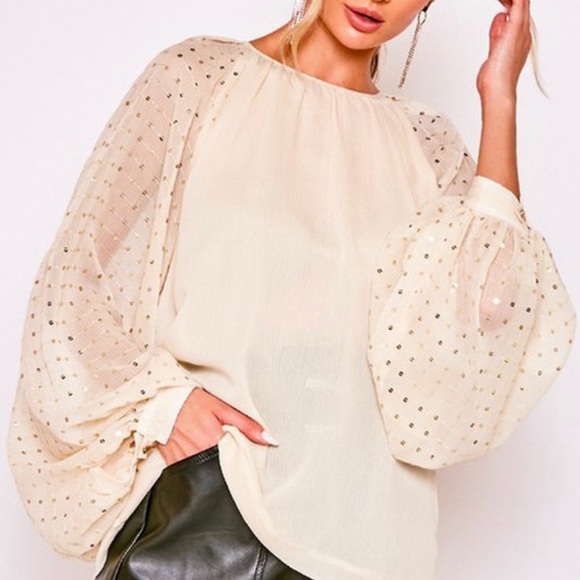 ✨SHEER BALLOON SLEEVE BLOUSE✨ - Picture 3 of 8